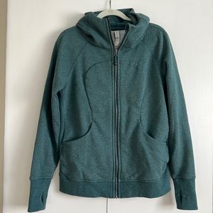 Lululemon full up sweatshirt turquoise:jasper color size 12 lightly worn